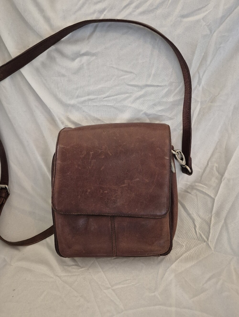 Womens Brown Leather Crossbody Messenger Bag Loved This Bag!!